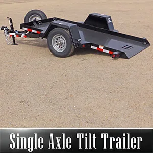 Single axle tilt trailers