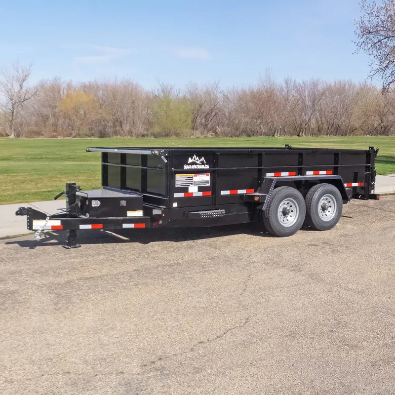 Snake River 82 Wide Low Deck Dump Trailer