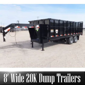8 Wide 20k Dump Trailers
