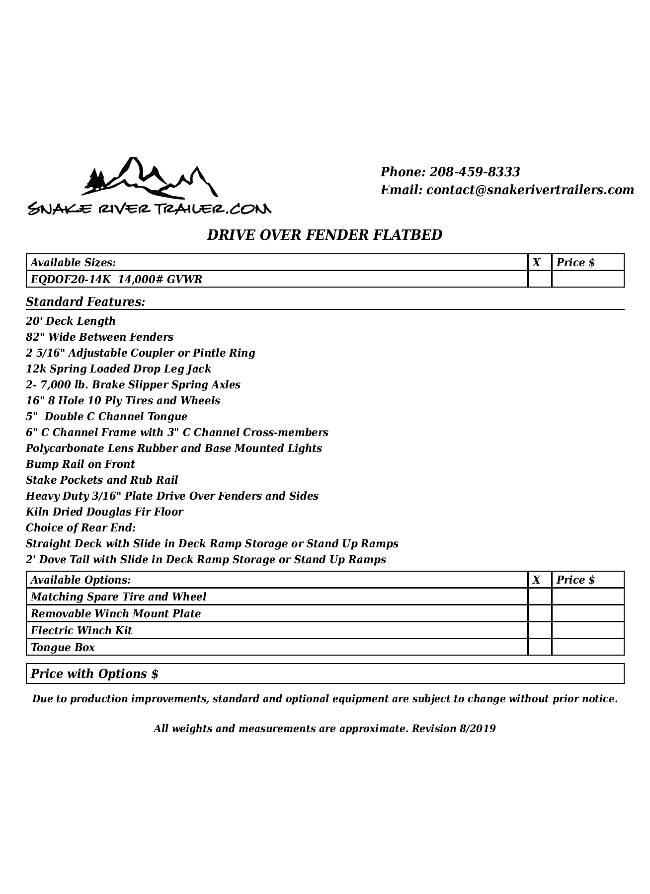 Drive Over Fender Flatbed Trailers Brochure