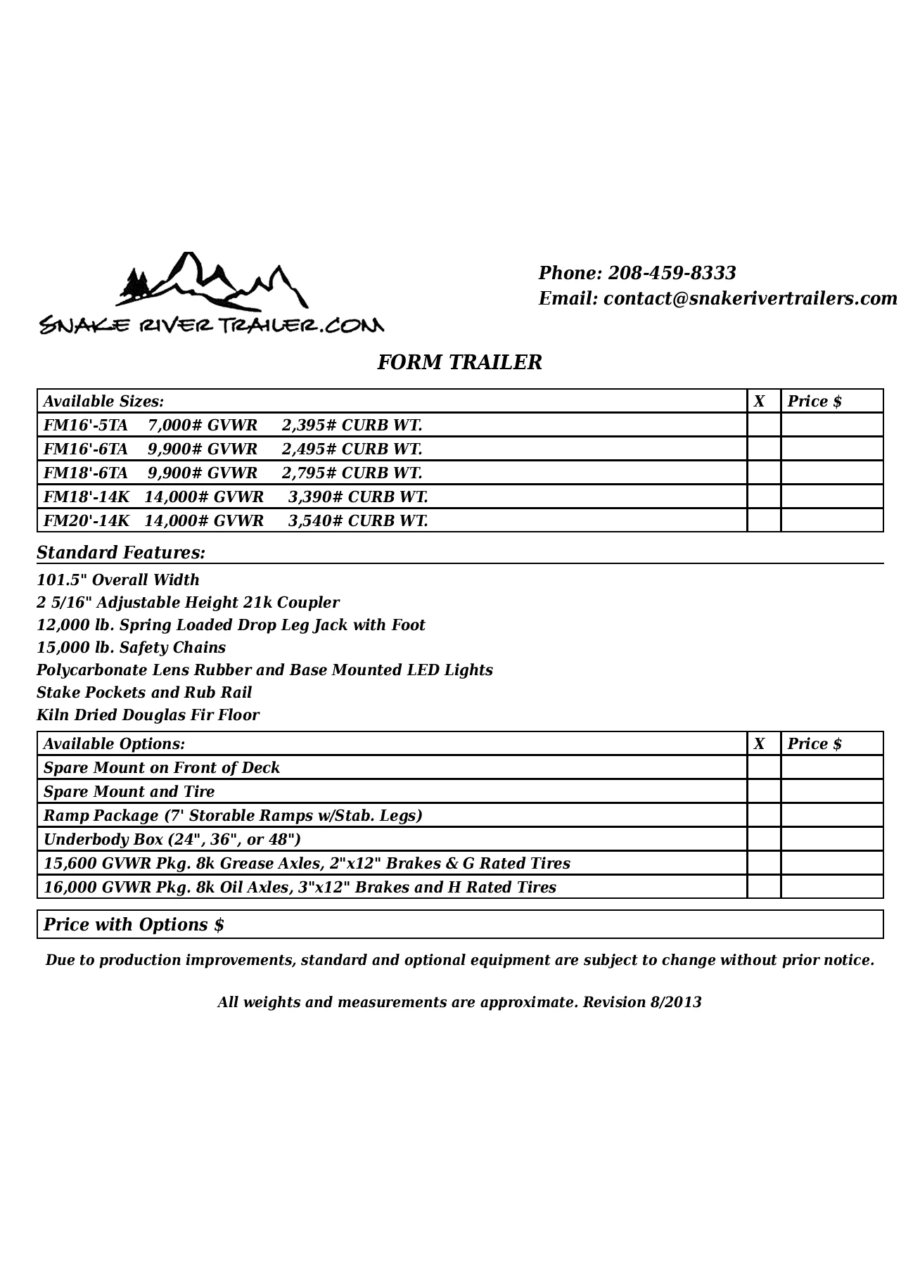 Form Trailers Brochure